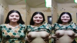 Cute bhabhi on Chamet topless video call