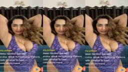 Aditi Mistry Showing Huge Boobs in live With Purple Swimsuit