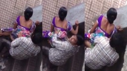 Horny uncle fuck his maid in doggy style outdoor
