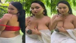 Alina hot Bong Naari Magazine Model tease with transparent white saree