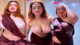 Aditi Mistry Blouseless Saree 19 Min Nude Show