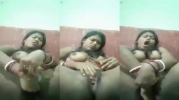 Horny Village Girlfriend in think of boyfriend put her hand into her pussy
