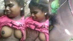Young Village girl hairy pussy hot fucking in jungal