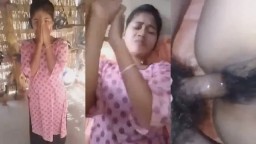 Pink Dress girlfriend dick hot sucking and fucking village sex