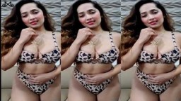 Aditi Mistry Hot Nude Sex Clip in Animal Print Bikini
